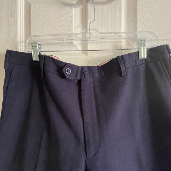 EUC Men's Navy Blue Loro Piana Cotton Chinos Size 56 IT or 38 x 31 US - Picture 1 of 4